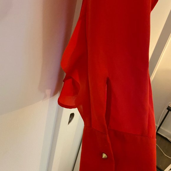 Banana Republic Ruffle Red Blouse - Picture 4 of 4